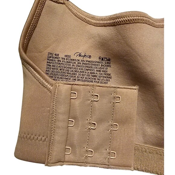Playtex Womens 40DDD Beige Bra Style 4698 Wireless Support - Picture 6 of 7